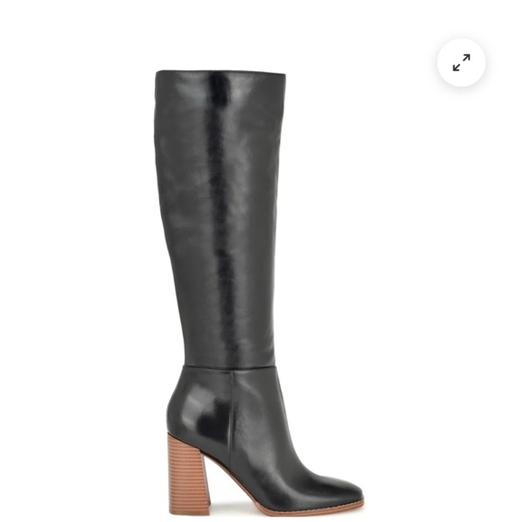 Nine West Temas Black Leather Knee High Boots Size 11 New - Picture 2 of 8